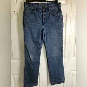 Lauren Ralph Lauren Jeans Womens Size-10 Classic Straight Denim Dark Wash